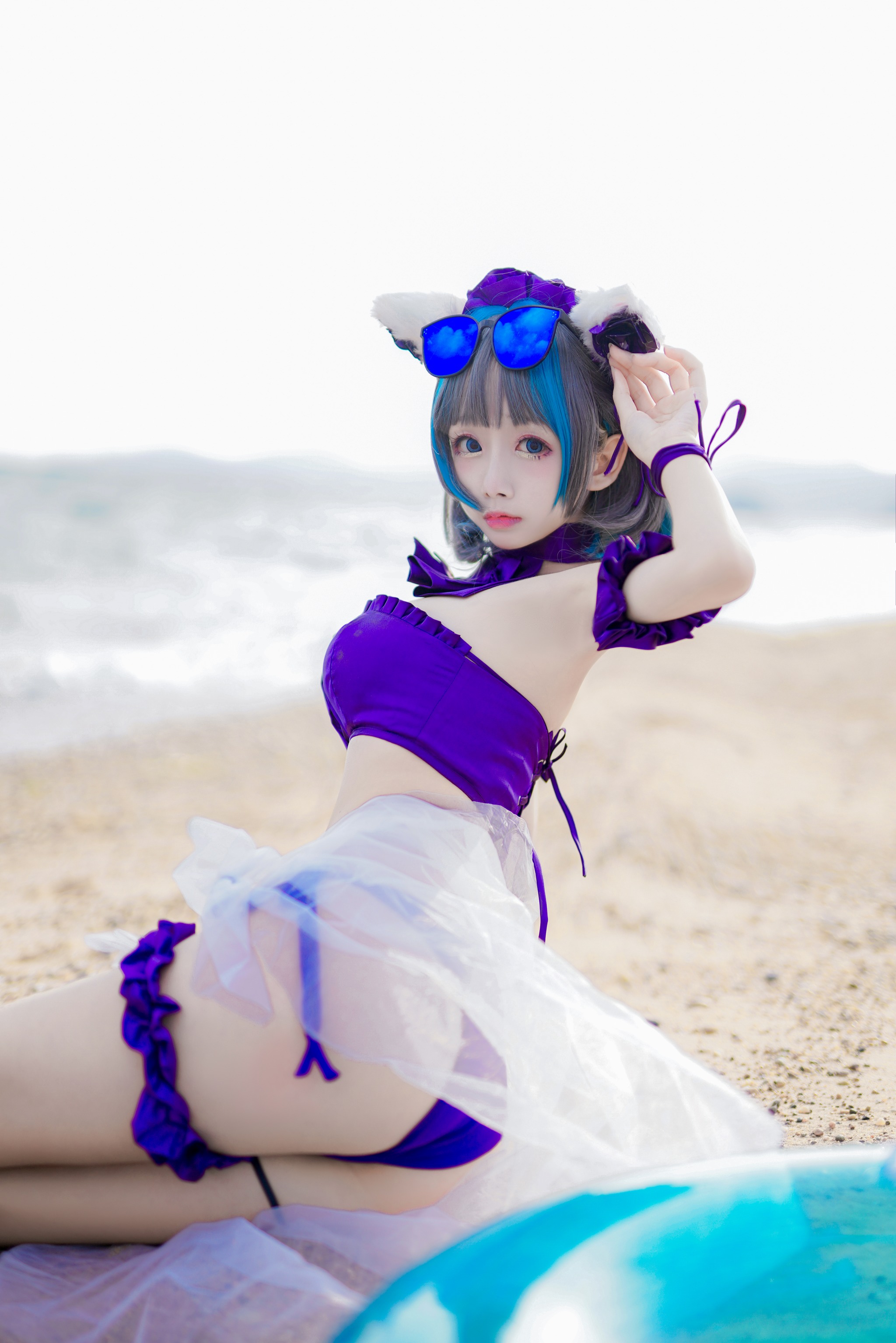 图片[1]-日奈娇 – NO.024 柴郡猫泳装 [41P]-XikXak